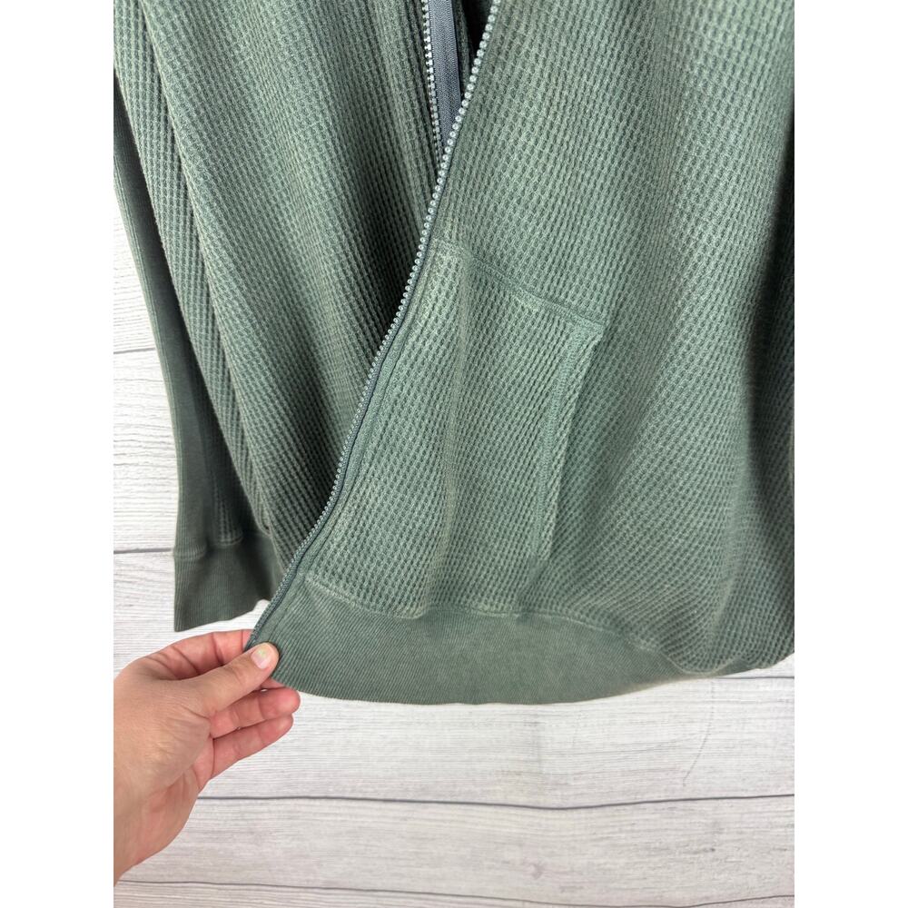Terra & Sky Plus Size Green Washed Waffle Knit Matching Lounge Set Size 3X/4X - Picture 5 of 15